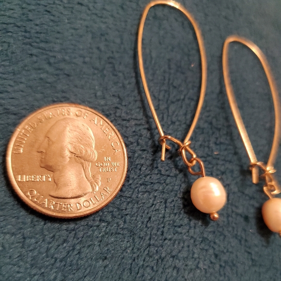 Faux Pearl Earrings - Picture 2 of 2